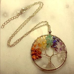 Natural Stone Tree of Life Necklace
